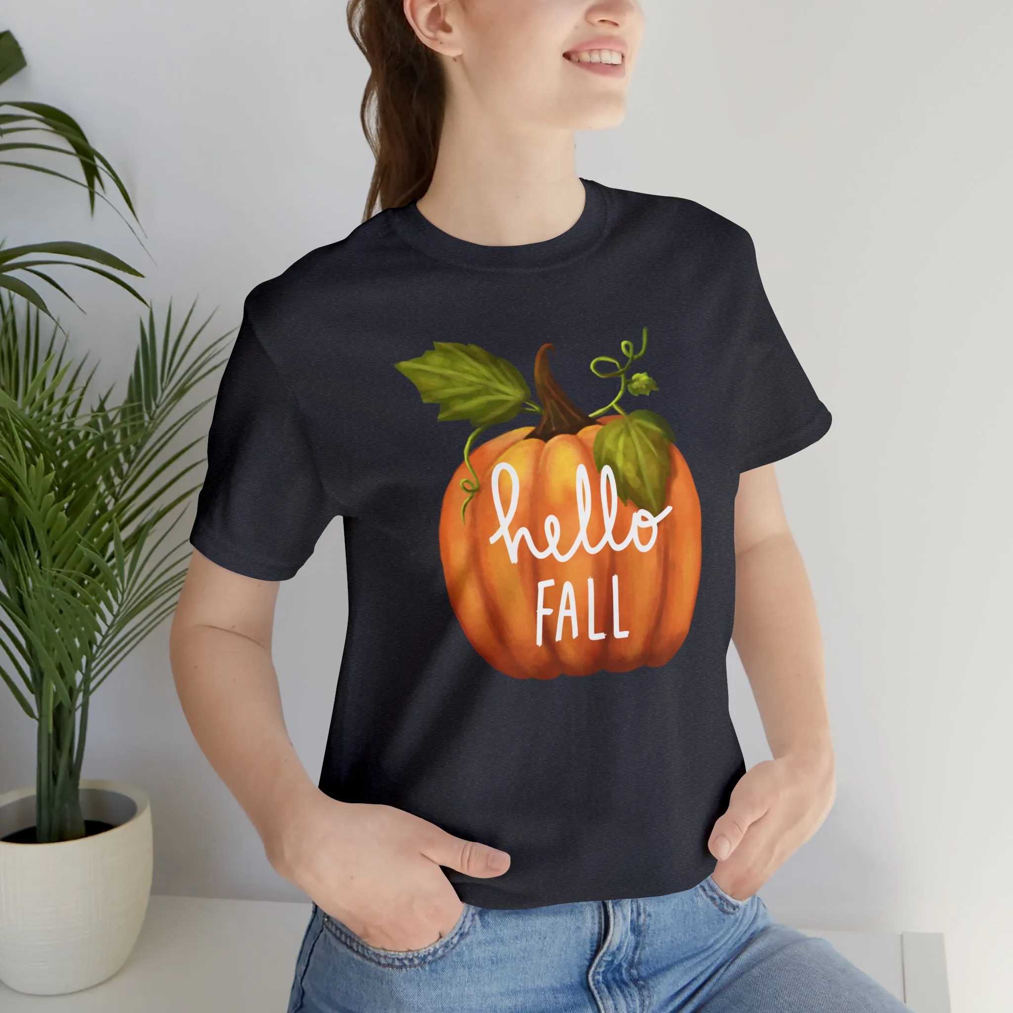 Copy of Hello Fall Shirt, Autumn Pumpkin Shirt , Pumpkin Spice Tee, Funny Pumpkin T-Shirt, Womens Fall Season Shirt