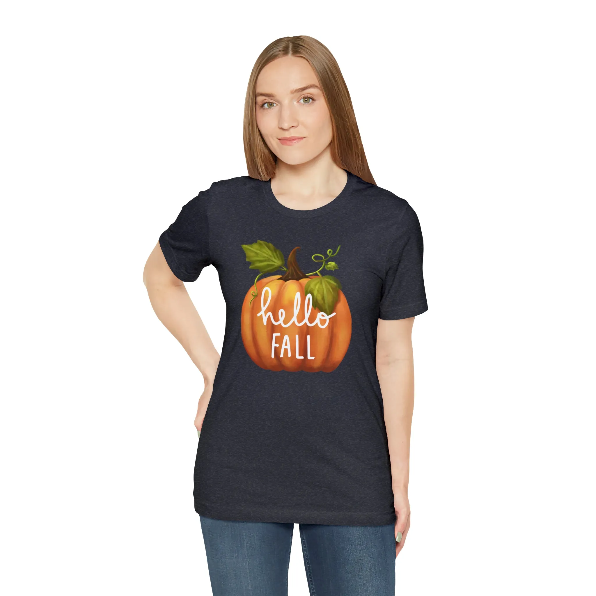 Copy of Hello Fall Shirt, Autumn Pumpkin Shirt , Pumpkin Spice Tee, Funny Pumpkin T-Shirt, Womens Fall Season Shirt