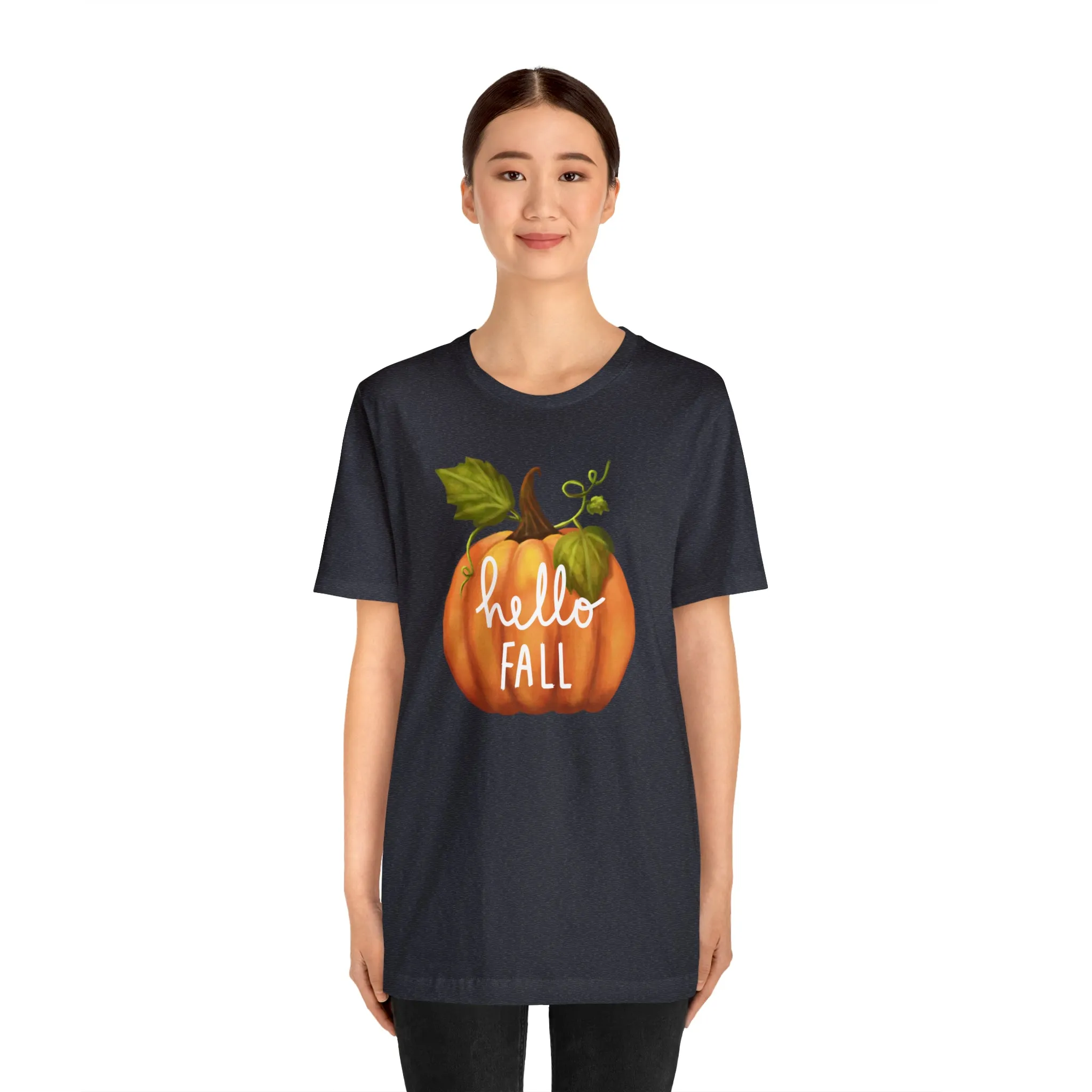 Copy of Hello Fall Shirt, Autumn Pumpkin Shirt , Pumpkin Spice Tee, Funny Pumpkin T-Shirt, Womens Fall Season Shirt