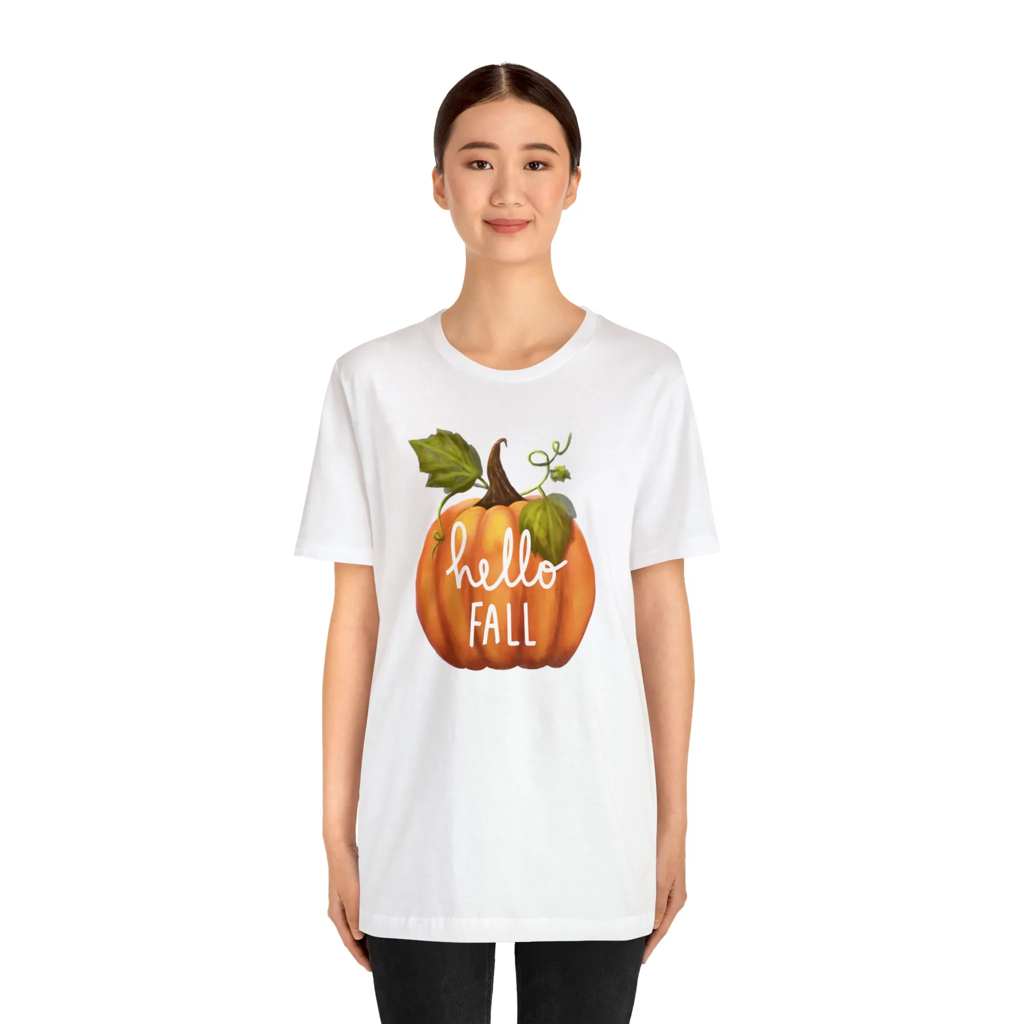 Copy of Hello Fall Shirt, Autumn Pumpkin Shirt , Pumpkin Spice Tee, Funny Pumpkin T-Shirt, Womens Fall Season Shirt