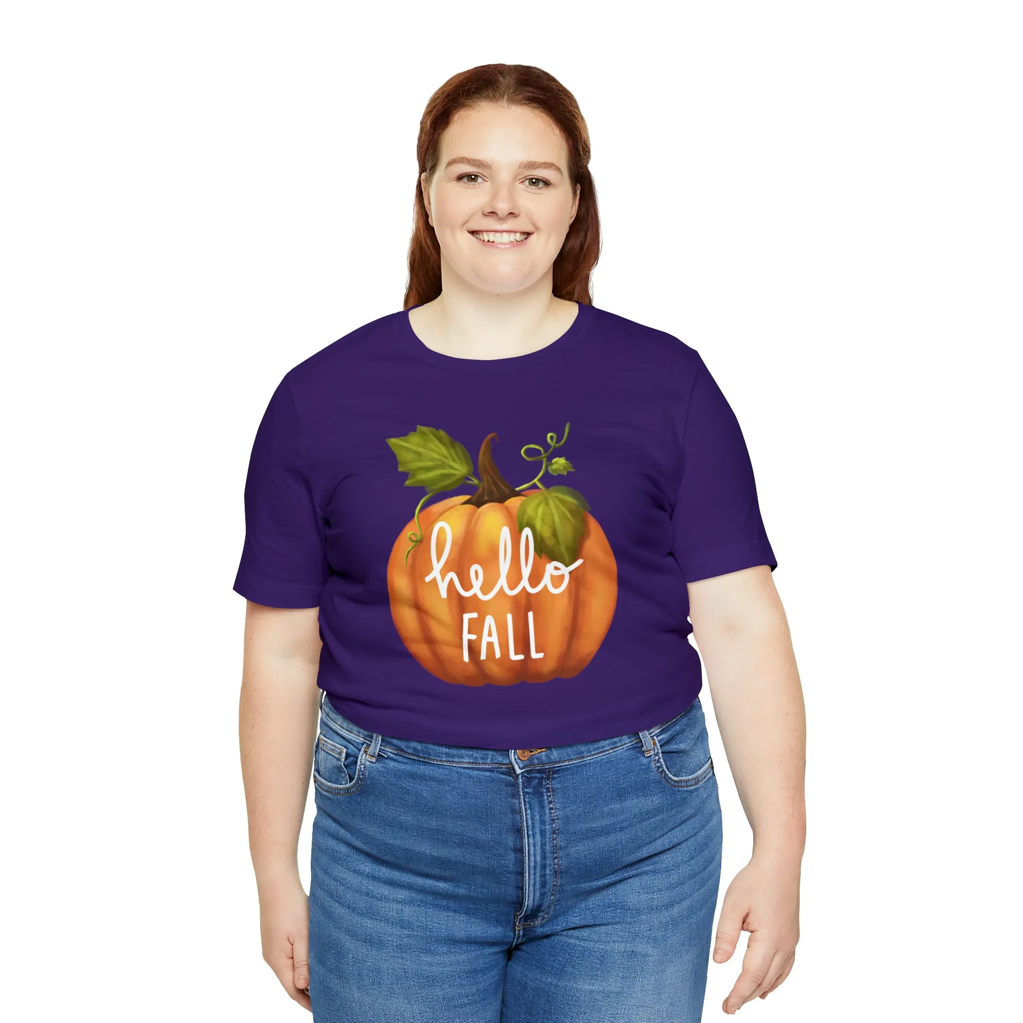 Copy of Hello Fall Shirt, Autumn Pumpkin Shirt , Pumpkin Spice Tee, Funny Pumpkin T-Shirt, Womens Fall Season Shirt