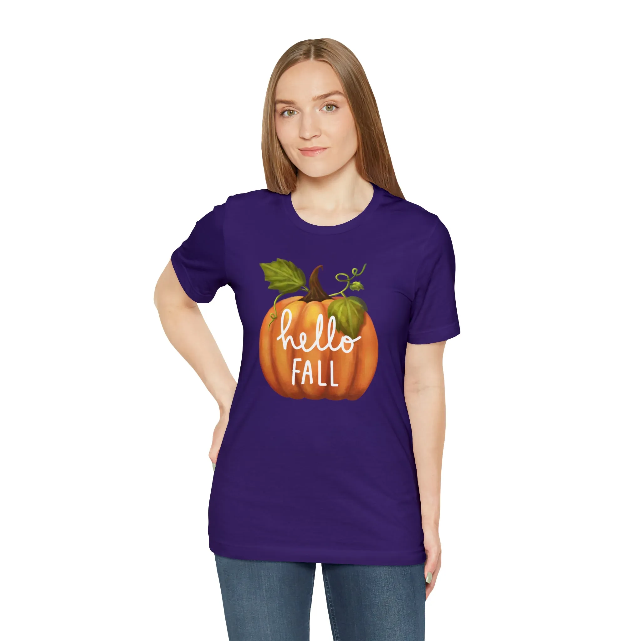Copy of Hello Fall Shirt, Autumn Pumpkin Shirt , Pumpkin Spice Tee, Funny Pumpkin T-Shirt, Womens Fall Season Shirt