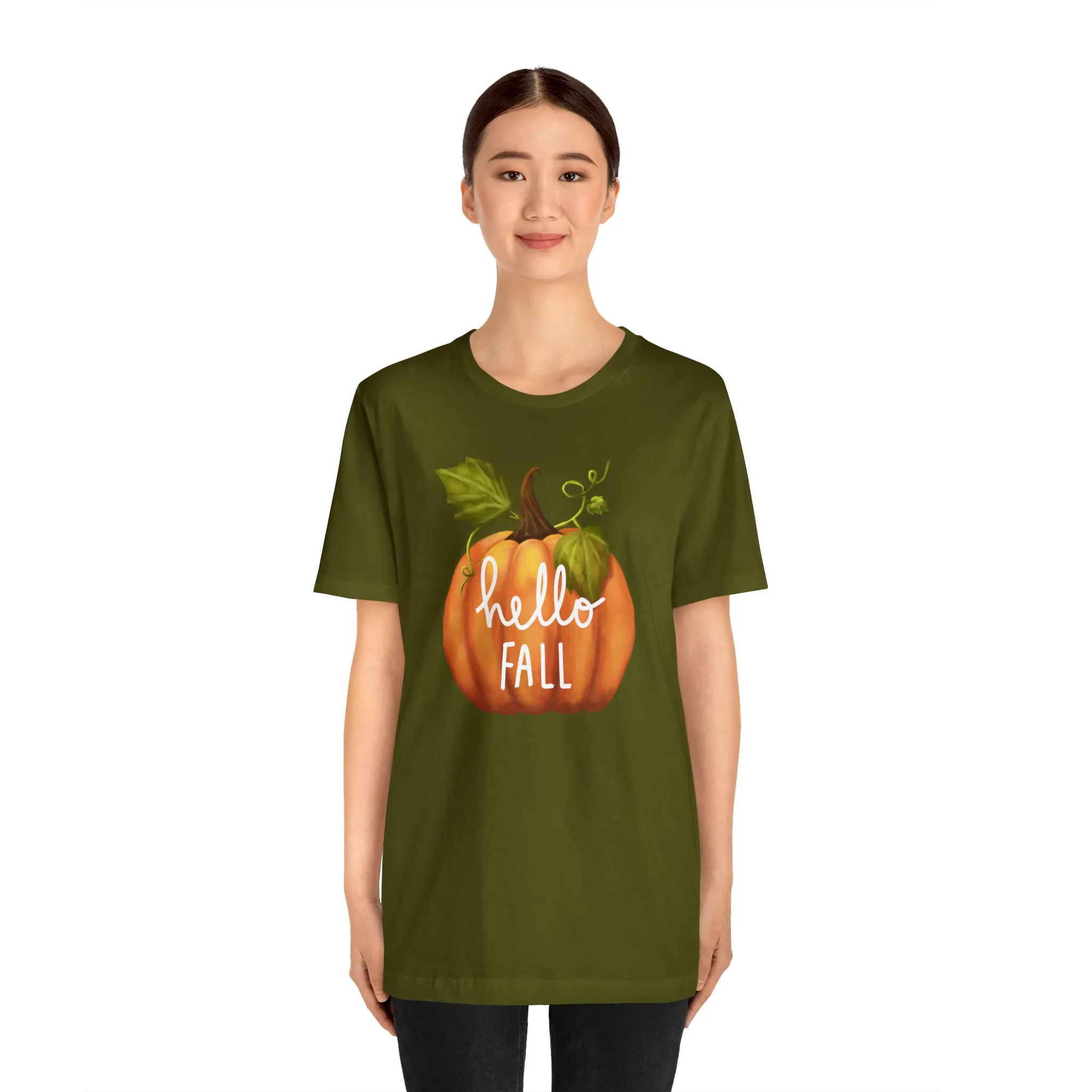 Copy of Hello Fall Shirt, Autumn Pumpkin Shirt , Pumpkin Spice Tee, Funny Pumpkin T-Shirt, Womens Fall Season Shirt
