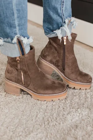 Corky's Up To No Good Boots- Saddle Faux Suede