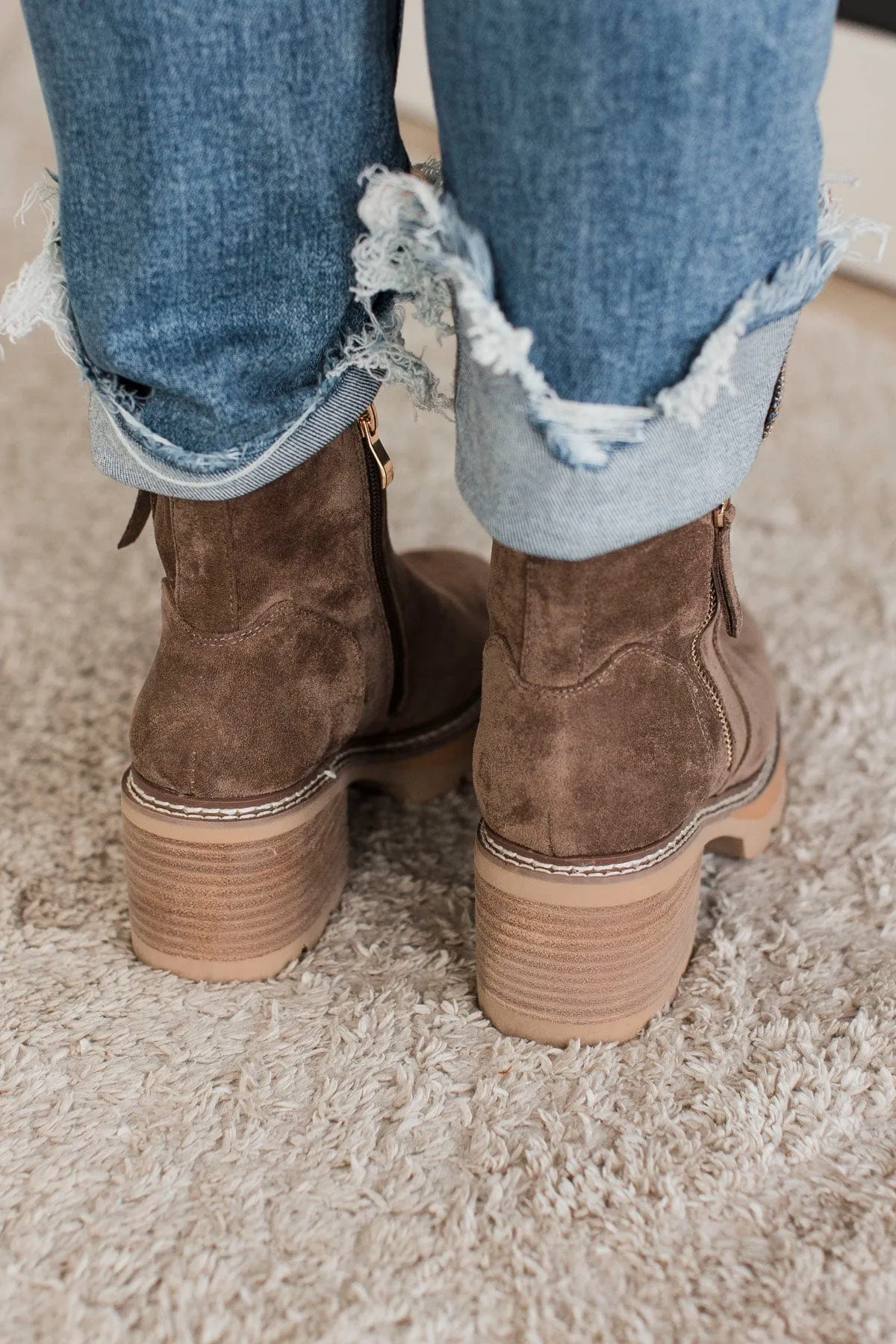 Corky's Up To No Good Boots- Saddle Faux Suede