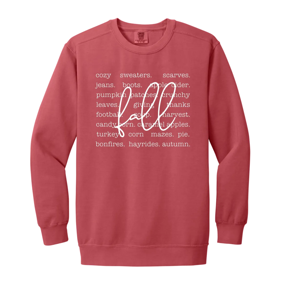 Cozy Fall Vibes Comfort Colors Crewneck Sweatshirt – Perfect for Autumn!