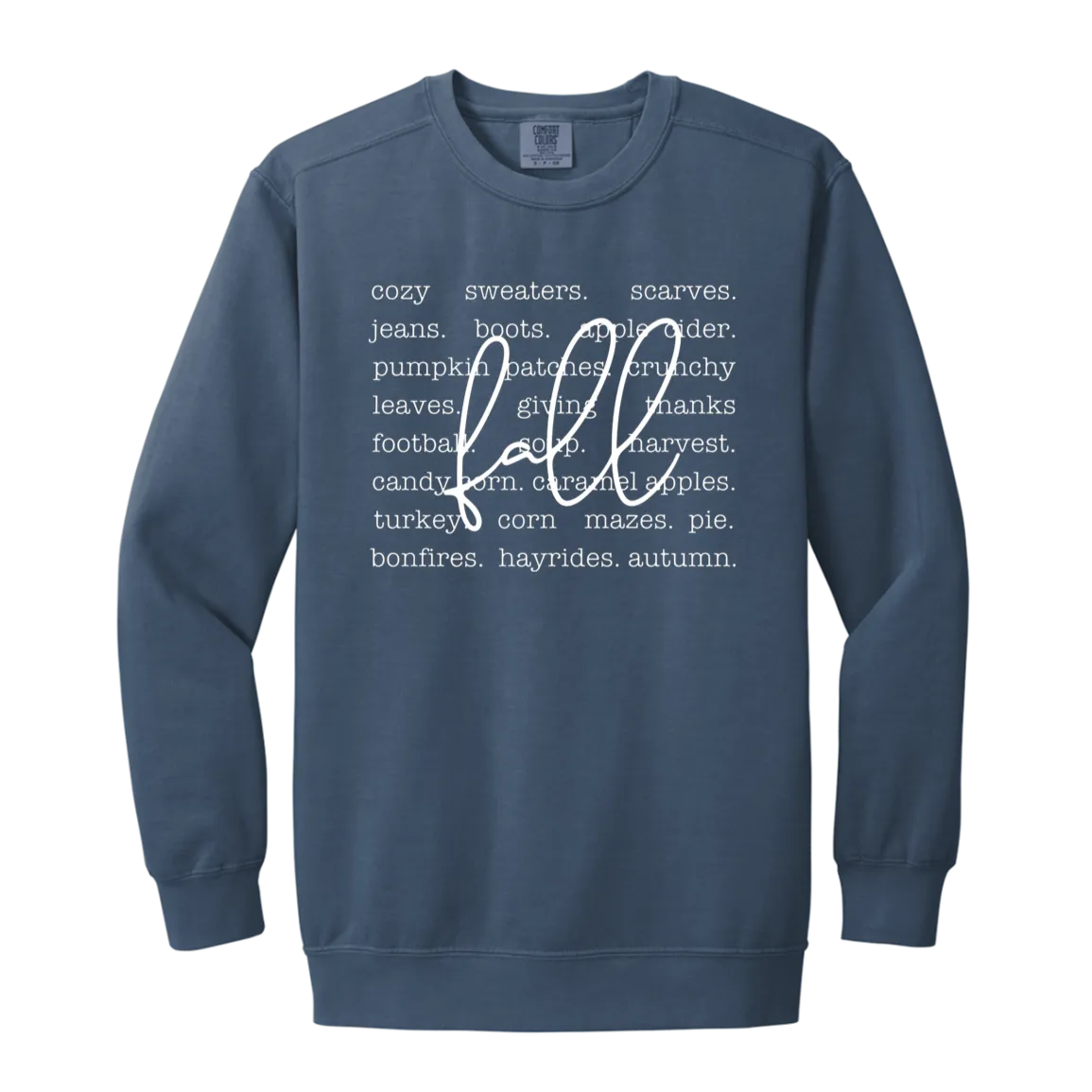 Cozy Fall Vibes Comfort Colors Crewneck Sweatshirt – Perfect for Autumn!