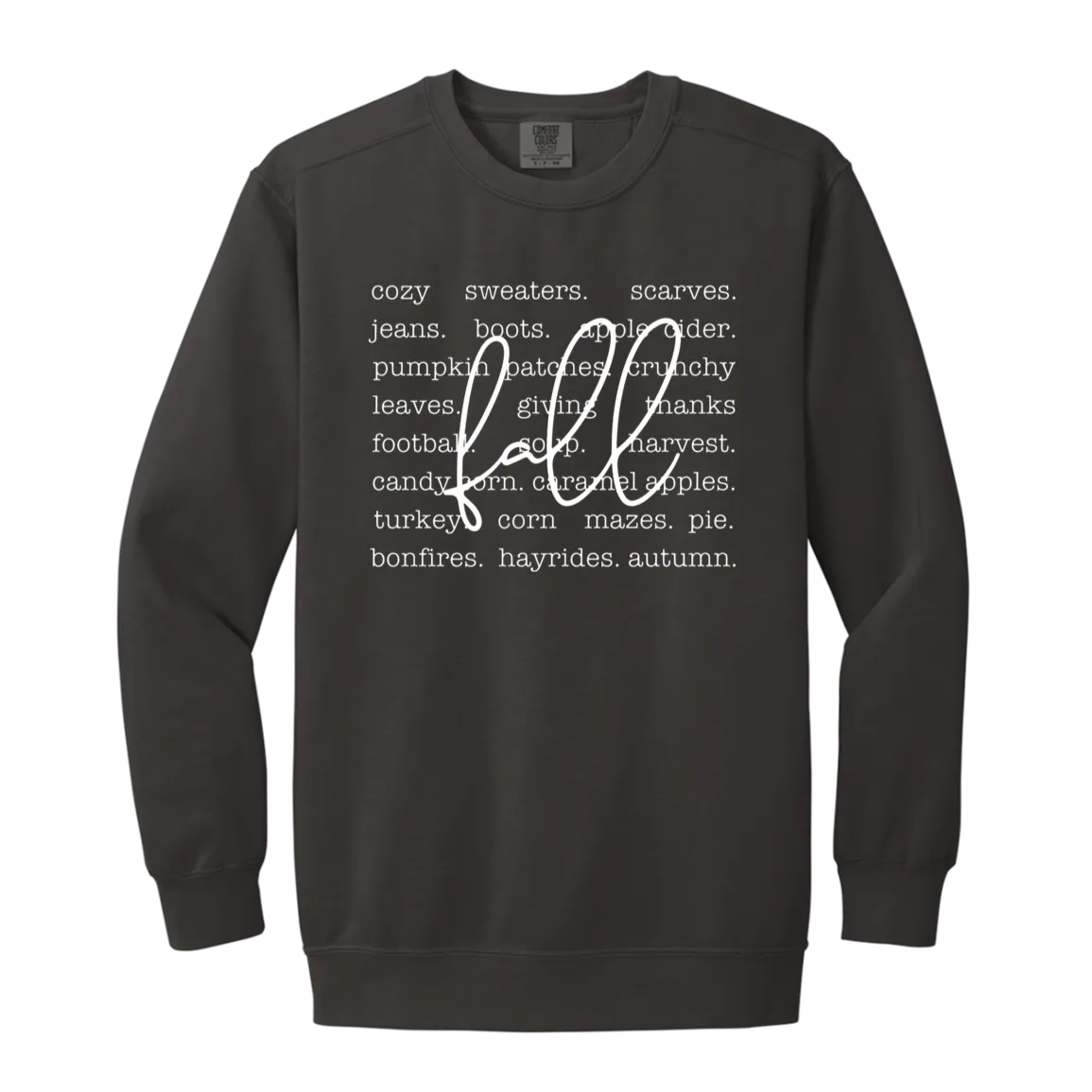 Cozy Fall Vibes Comfort Colors Crewneck Sweatshirt – Perfect for Autumn!