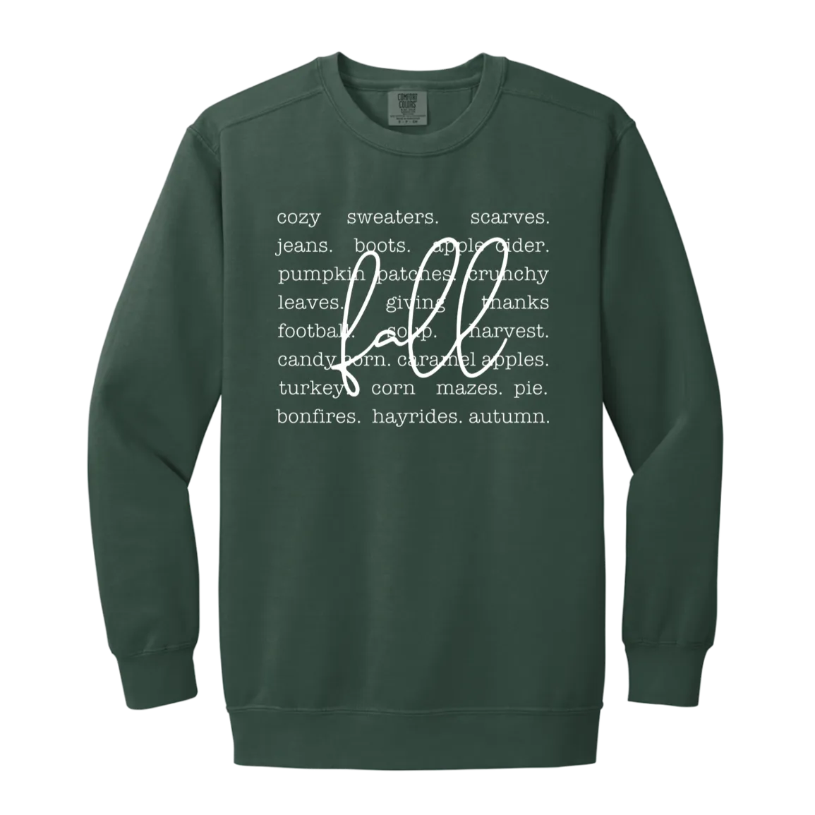 Cozy Fall Vibes Comfort Colors Crewneck Sweatshirt – Perfect for Autumn!