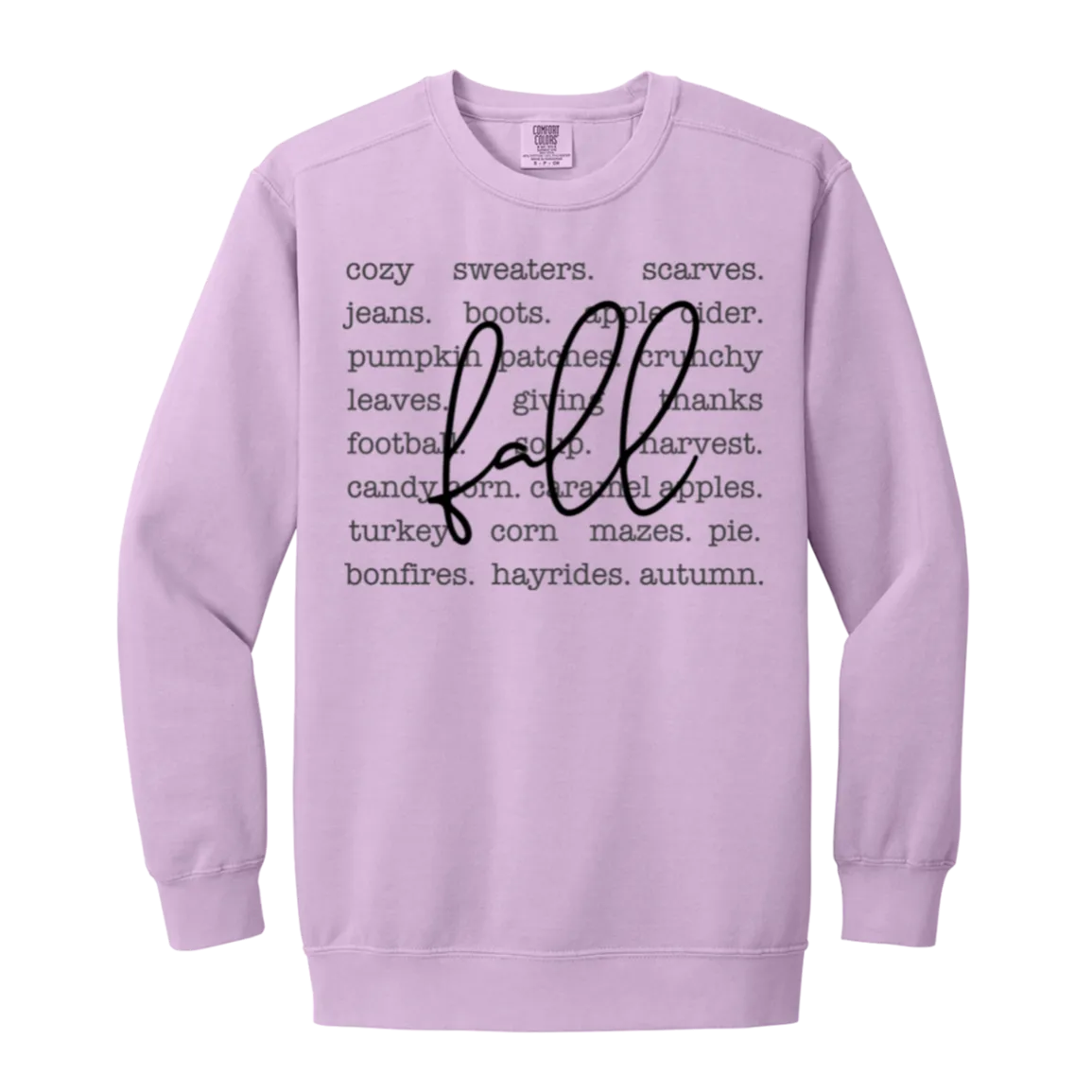Cozy Fall Vibes Comfort Colors Crewneck Sweatshirt – Perfect for Autumn!