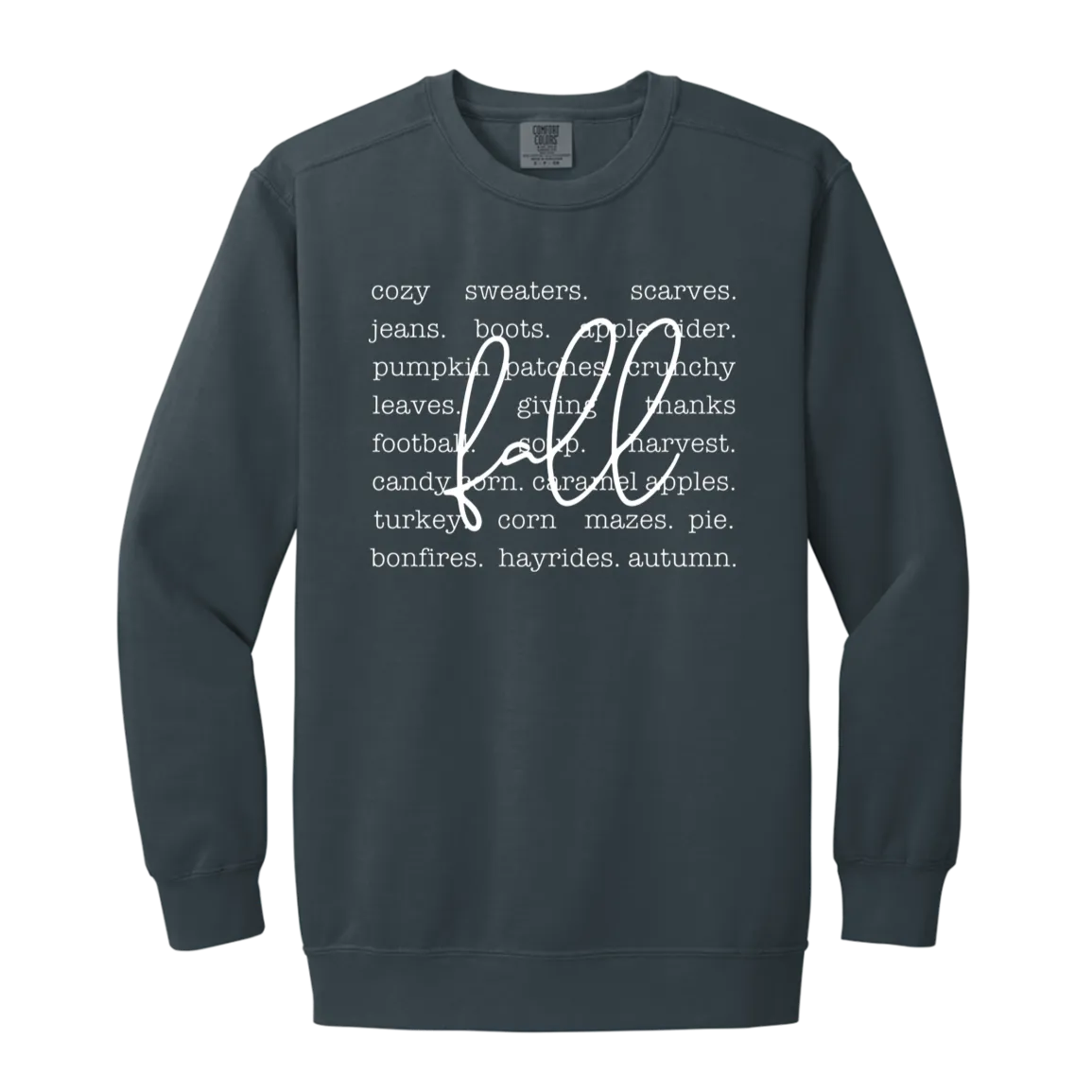 Cozy Fall Vibes Comfort Colors Crewneck Sweatshirt – Perfect for Autumn!