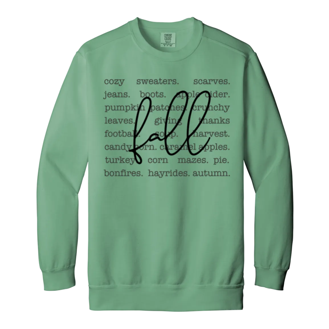 Cozy Fall Vibes Comfort Colors Crewneck Sweatshirt – Perfect for Autumn!