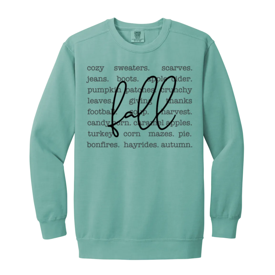 Cozy Fall Vibes Comfort Colors Crewneck Sweatshirt – Perfect for Autumn!