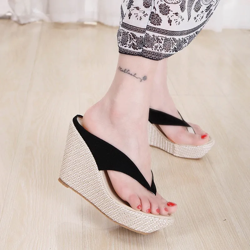 Crystal Queen Platform Wedges / High heel Sandals