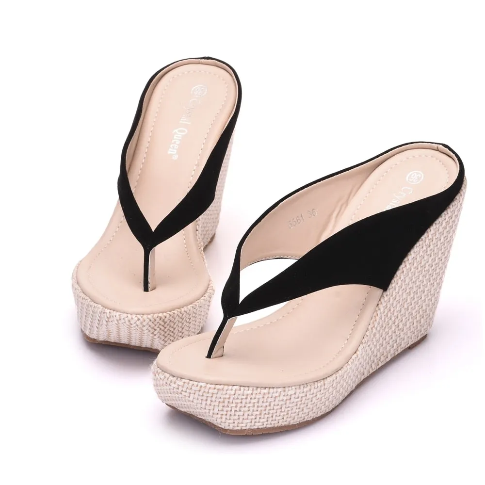Crystal Queen Platform Wedges / High heel Sandals