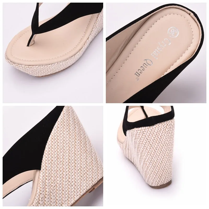 Crystal Queen Platform Wedges / High heel Sandals