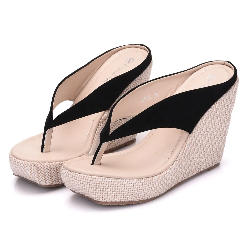 Crystal Queen Platform Wedges / High heel Sandals