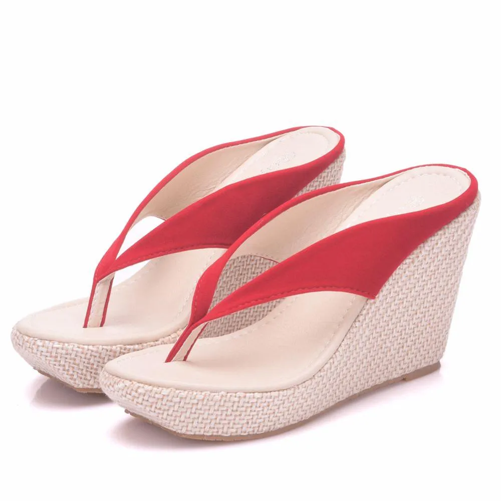 Crystal Queen Platform Wedges / High heel Sandals