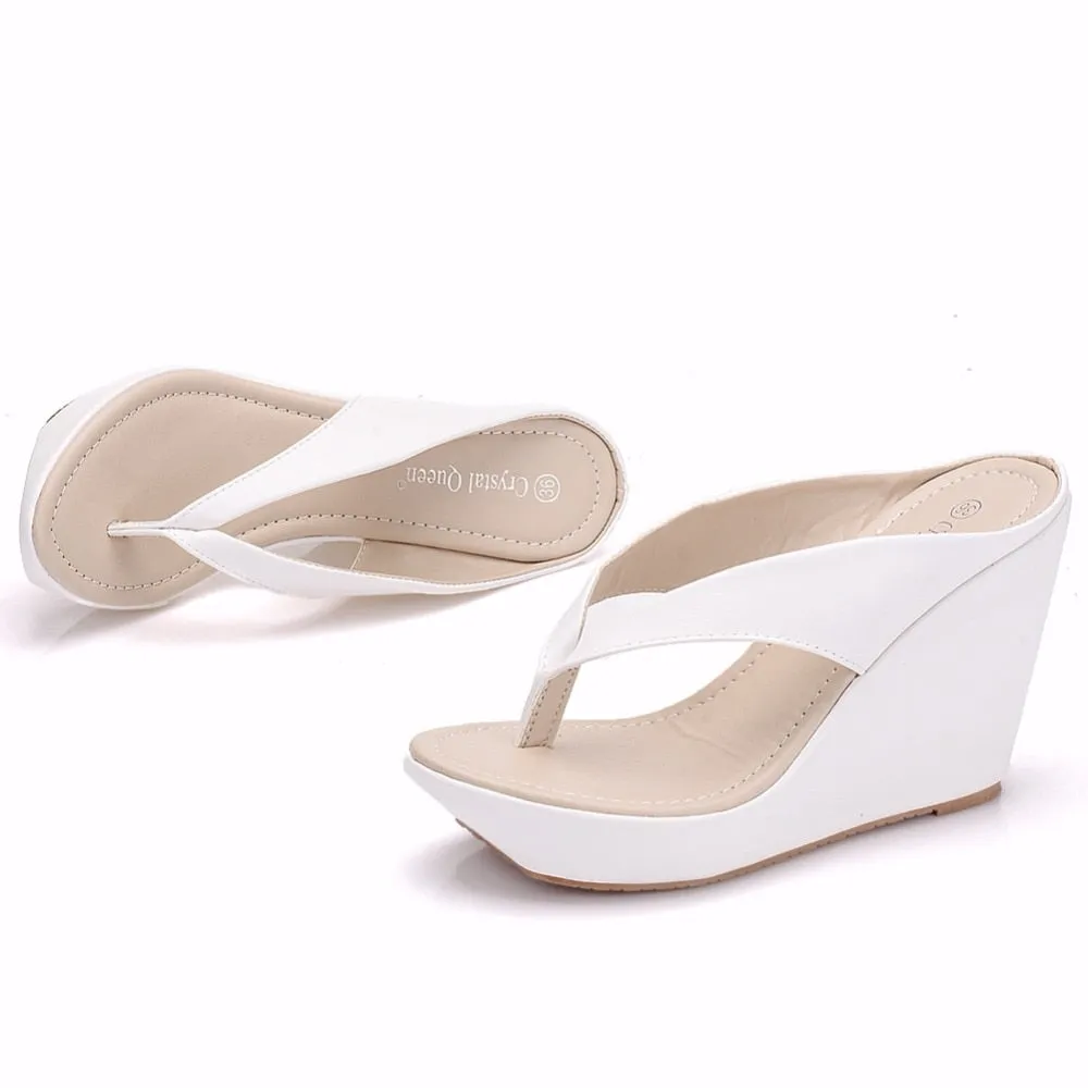 Crystal Queen Platform Wedges / High heel Sandals