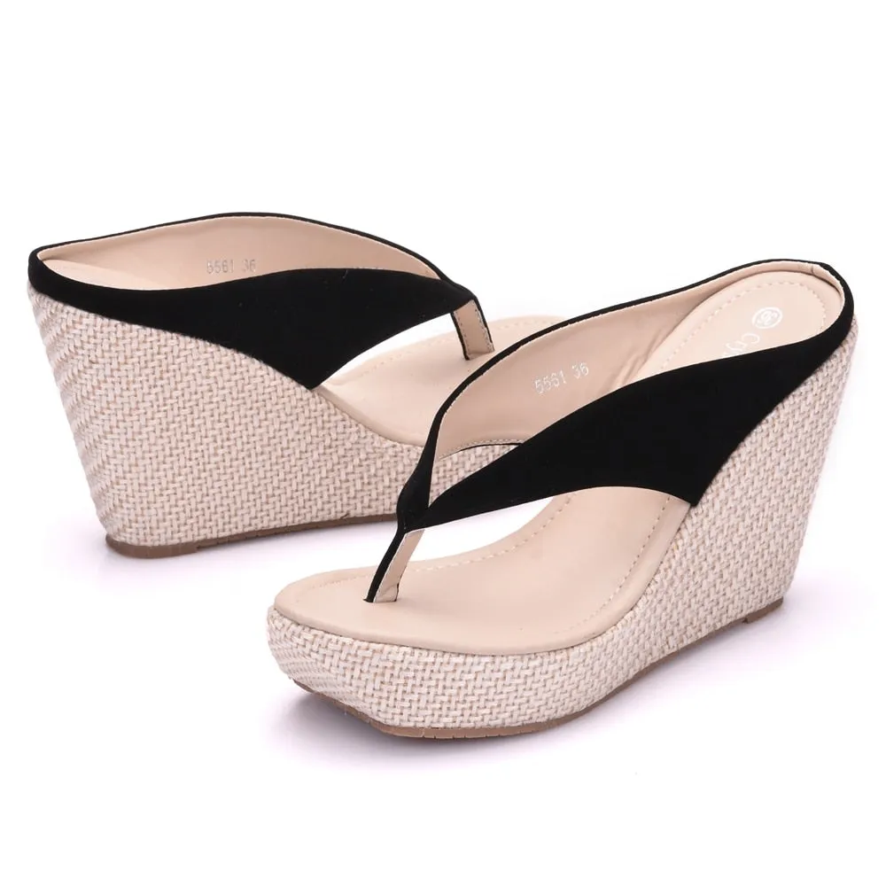 Crystal Queen Platform Wedges / High heel Sandals