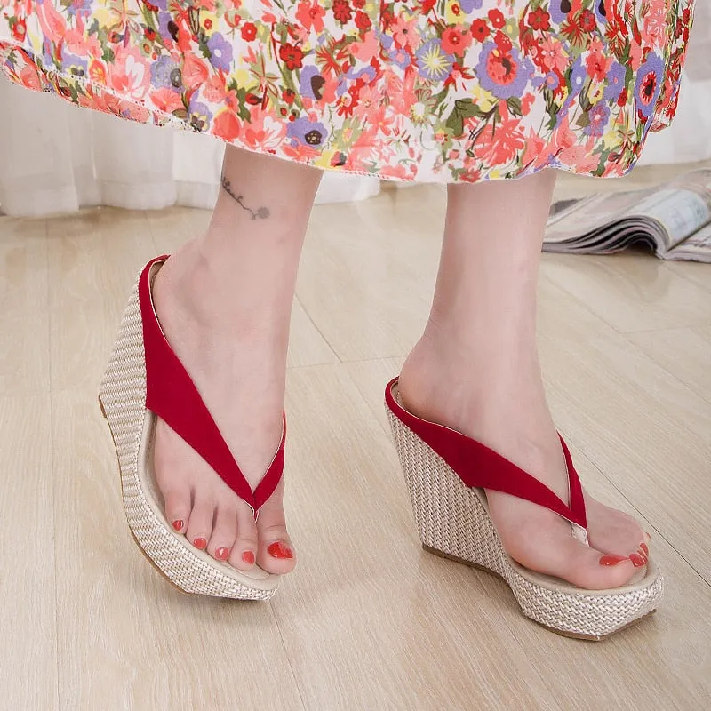 Crystal Queen Platform Wedges / High heel Sandals