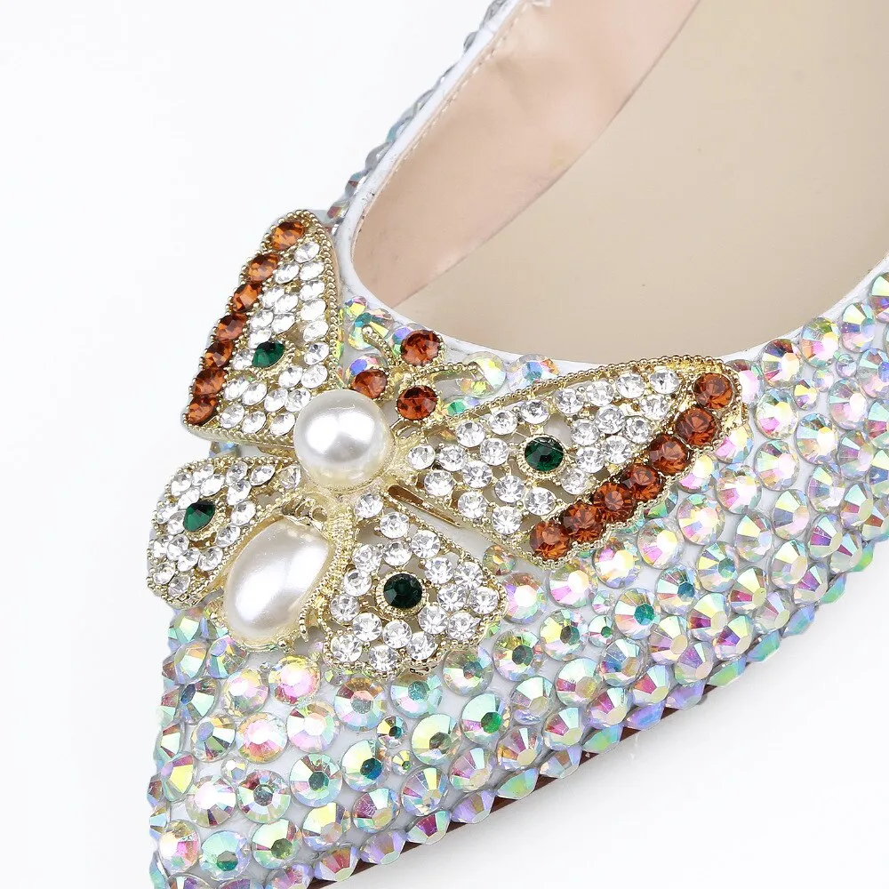 Crystal womens wedding shoes Flat big size