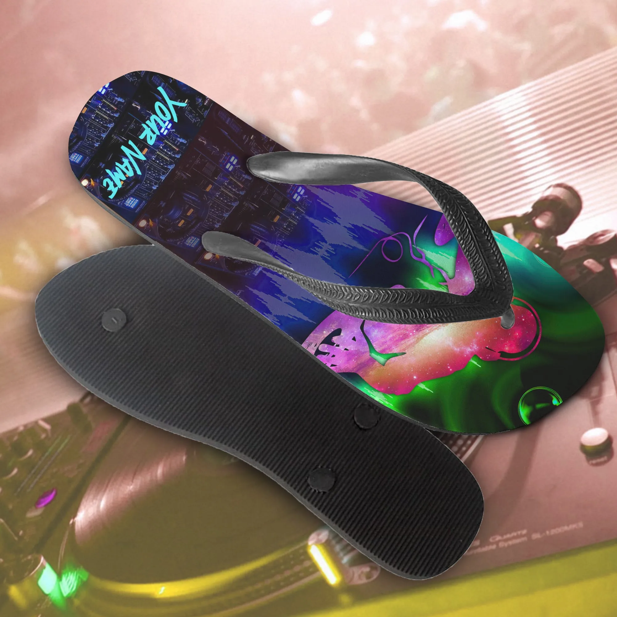 Custom Flip Flops - DJ - 6