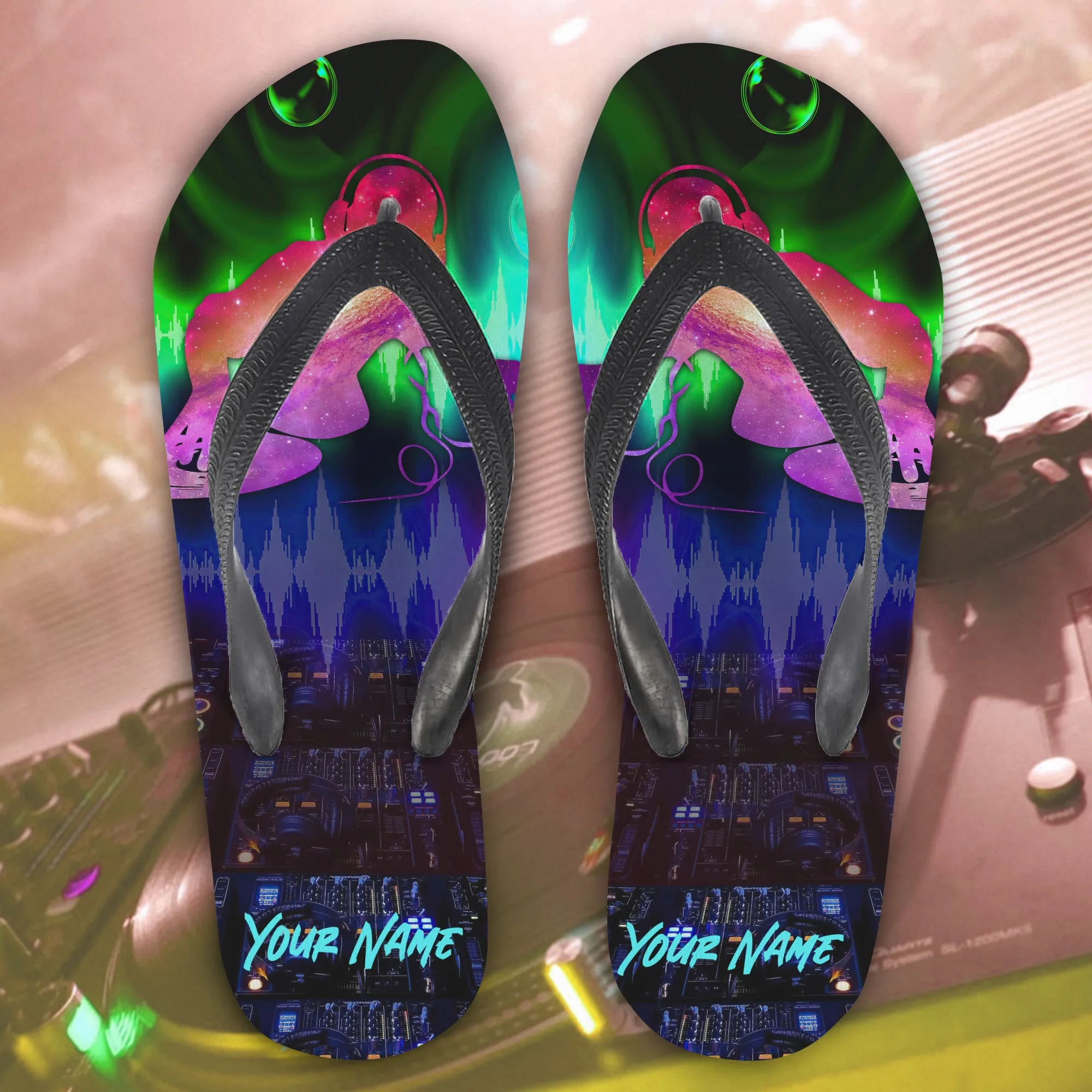 Custom Flip Flops - DJ - 6
