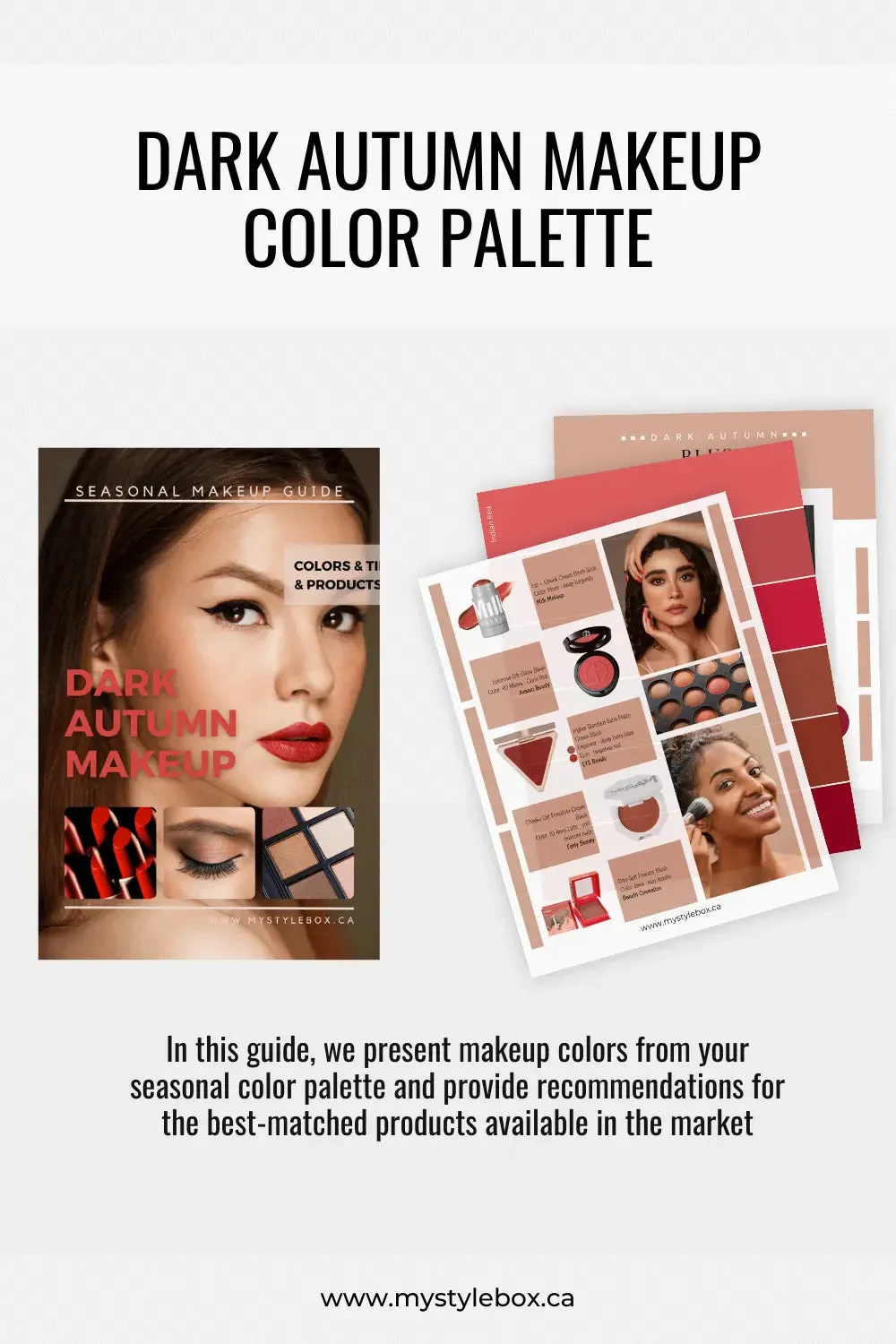 Dark Autumn Digital Color Palette and Makeup Guide
