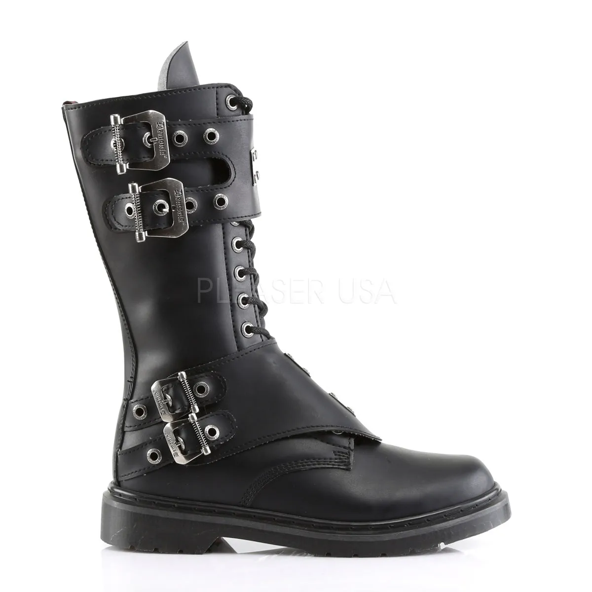 DEFIANT-302  Black Vegan Leather