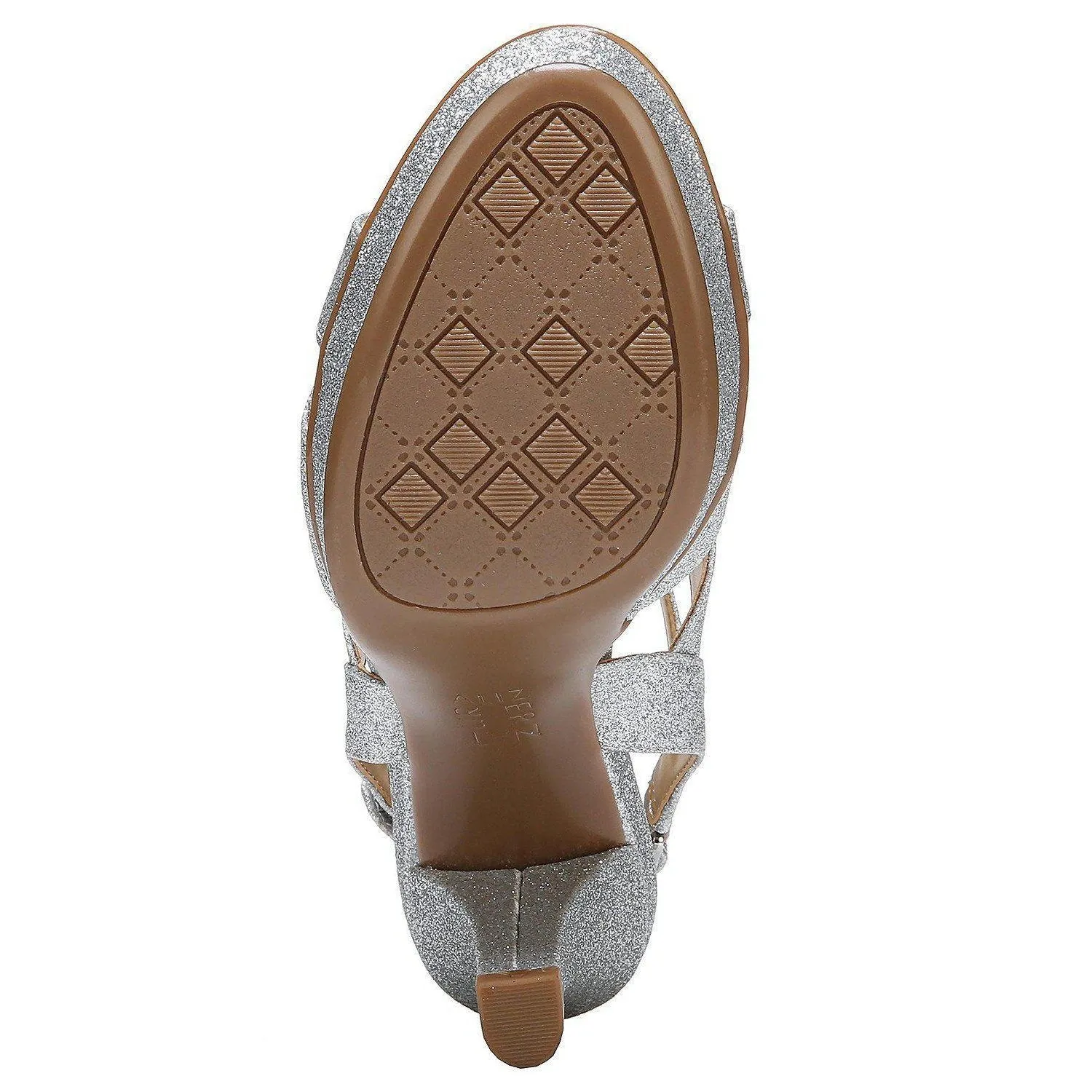 Dianna Slingback Silver Glitter Open Toe Sandals