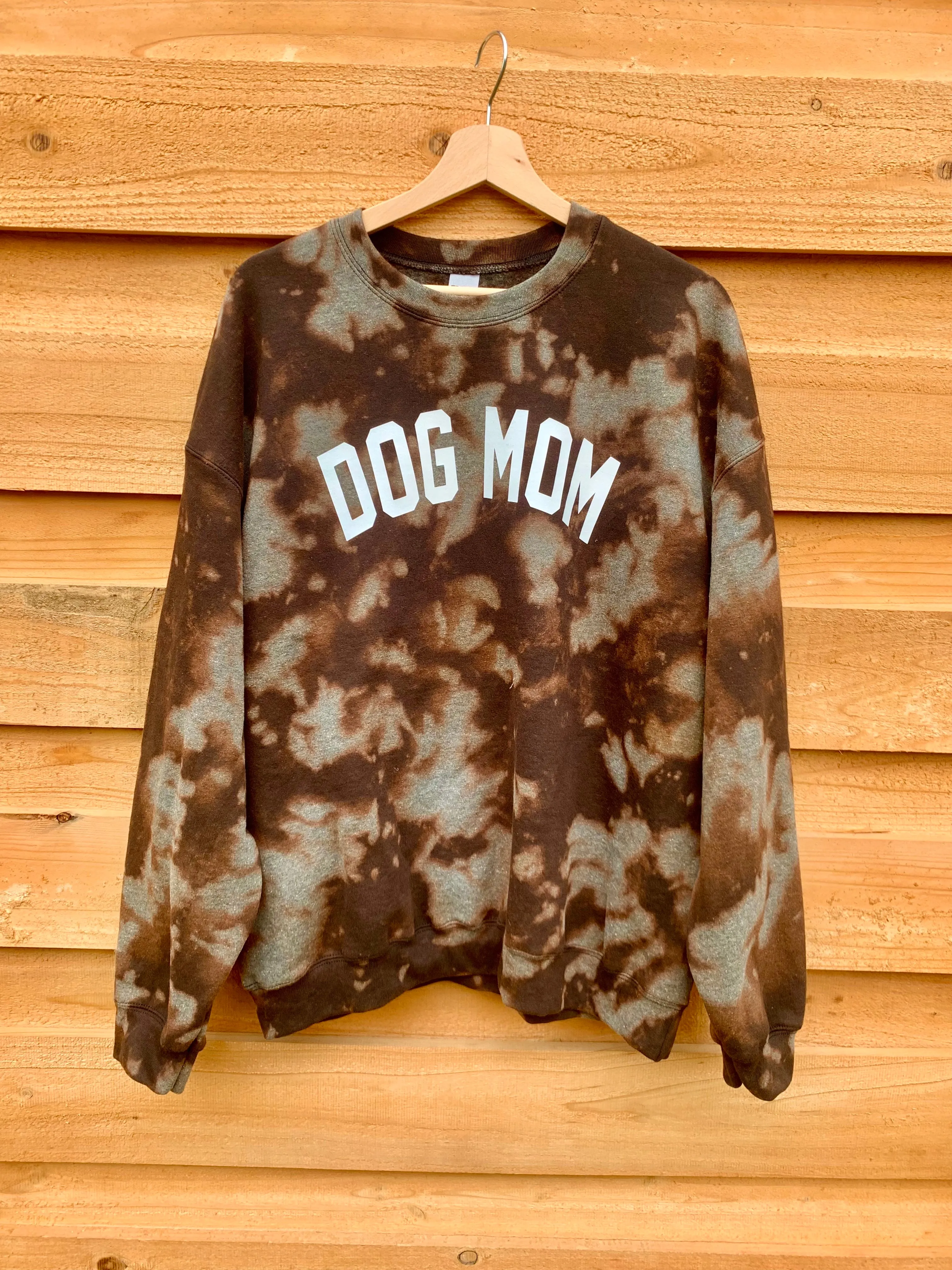 Dog Mom Bleach Dyed Sweatshirt
