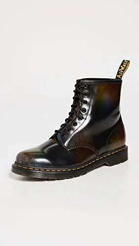 Dr. Martens Men's 1460 for Pride Rub Off Boots, Black/Multi Rainbow, 11-11.5 Medium US