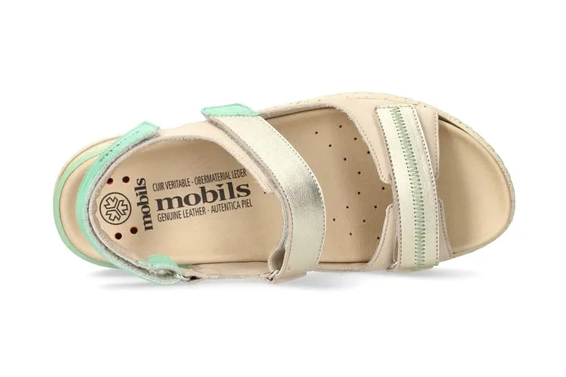 'Elora' women's ergonomic wide fit (H) sandal - taupe