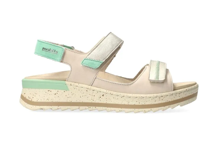 'Elora' women's ergonomic wide fit (H) sandal - taupe