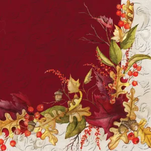 Embossed Paper Luncheon Napkin, Autumn Bird,4nle5521