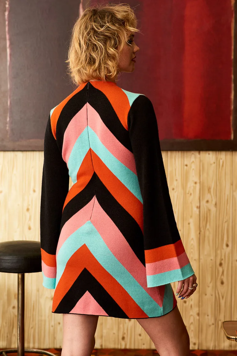 End of the Line Stripe Knit Mini Dress - SSA432 - UK18
