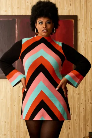 End of the Line Stripe Knit Mini Dress - SSA432 - UK18