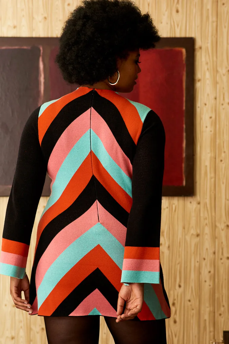 End of the Line Stripe Knit Mini Dress - SSA432 - UK18
