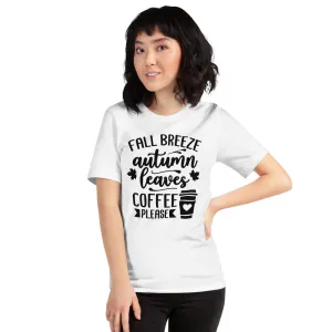 Fall Breeze Autumn Leaves Coffee Please T-Shirt