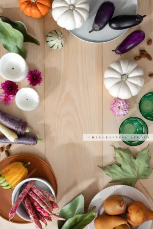 Fall Harvest on Wood Table 2