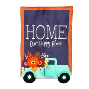 Fall Harvest Truck Garden Applique Flag,169176