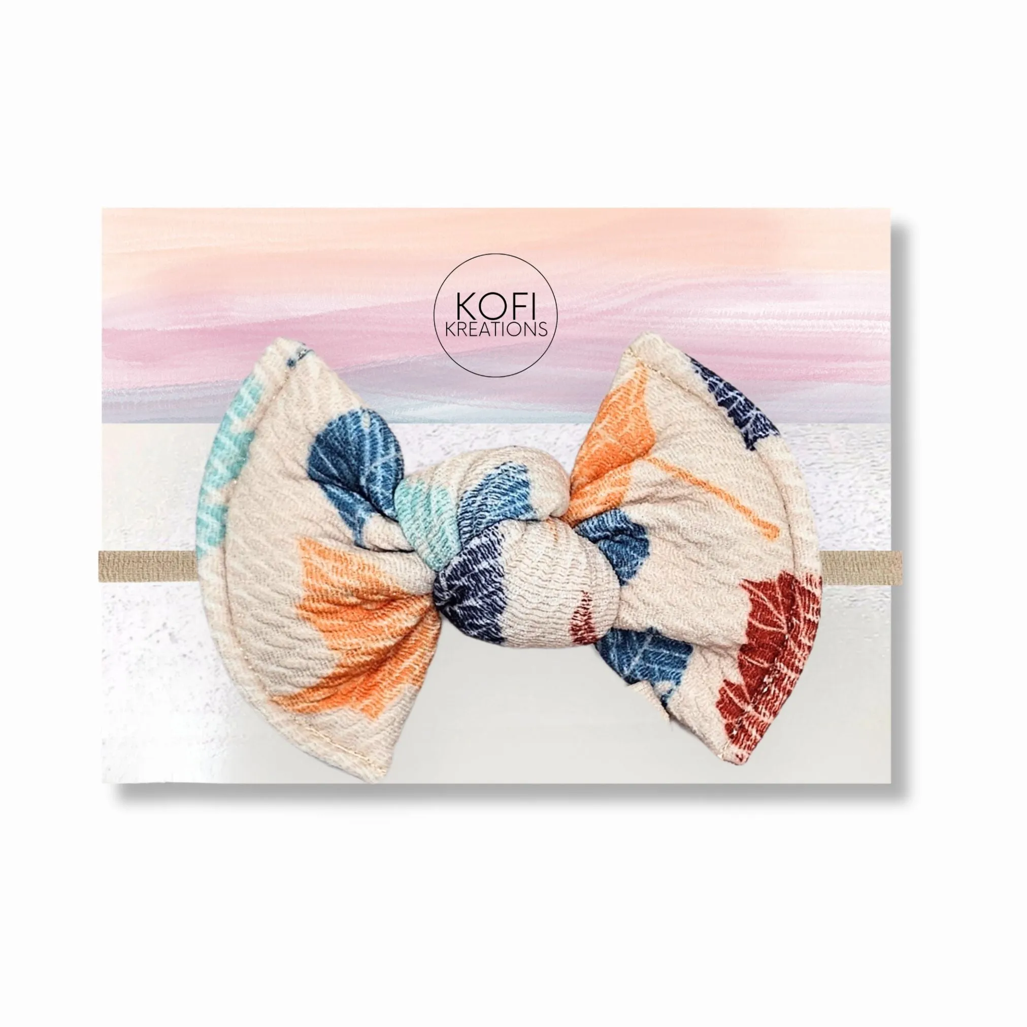 Fall Leaves Knot Hair Bows
