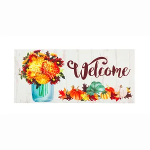 Fall Mums Floral Mason Jar Sassafras Switch Mat