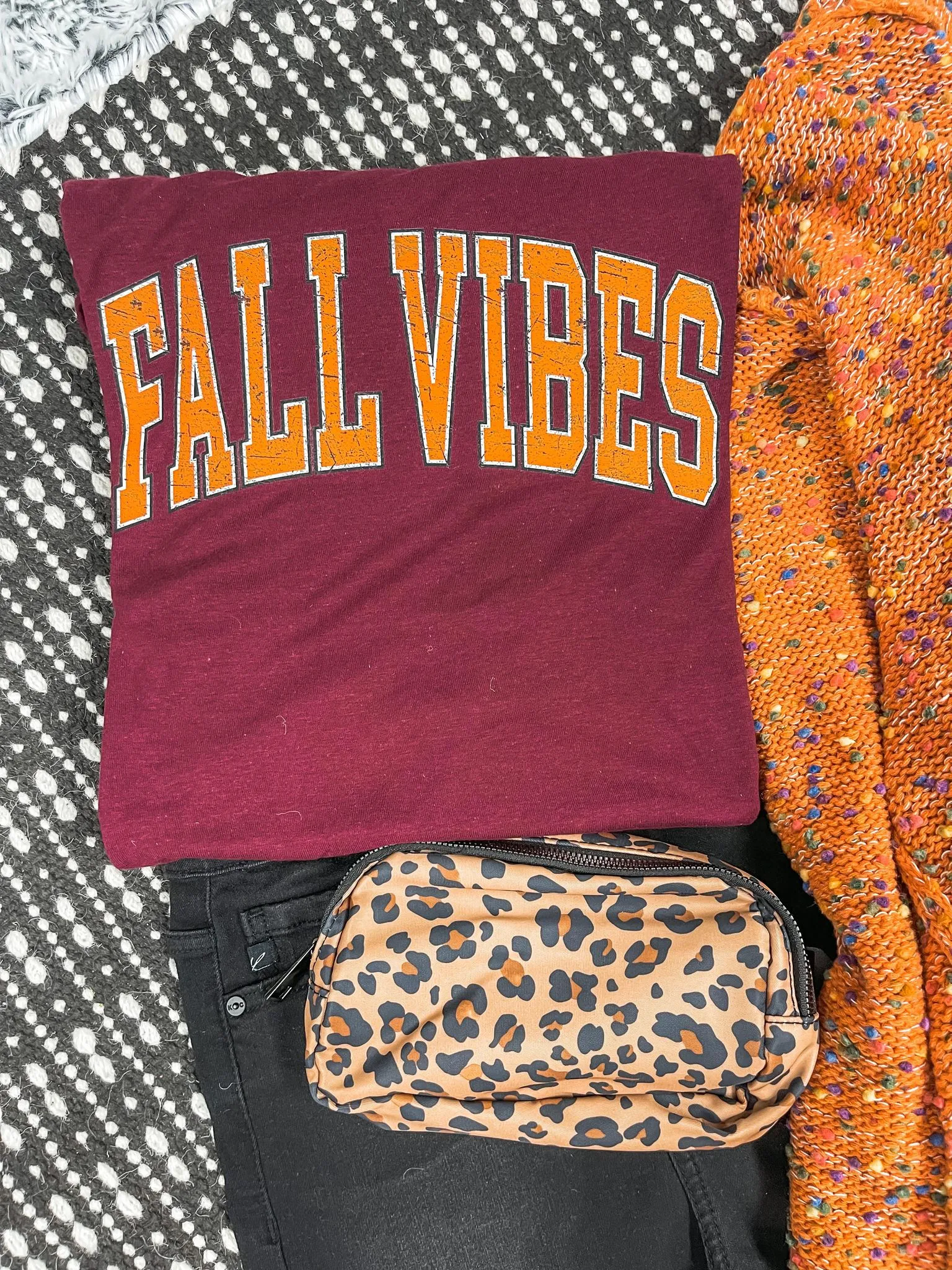 Fall Vibes Burgundy Tee