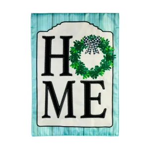 Farmhouse Home Wreath Garden Applique Flag,169247