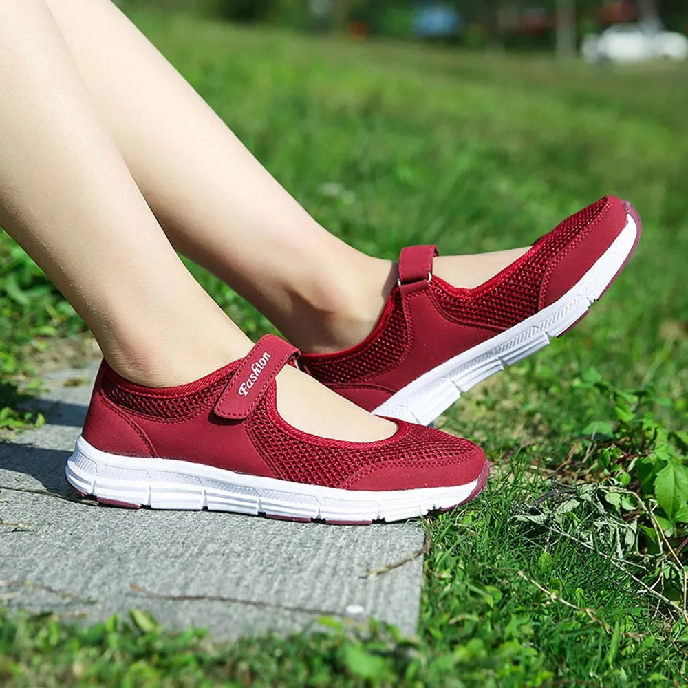 Fashion sporty woman sneakers Summer spring Anti Slip Fitness Running sweet Sports lady tennis flat footwear female Shoes black