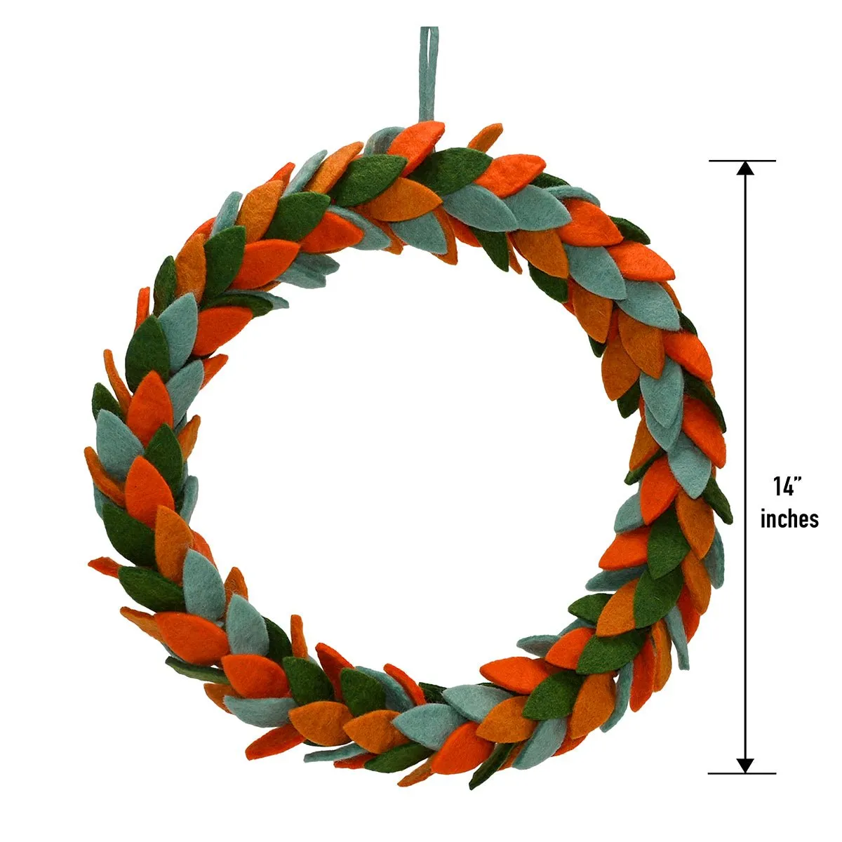 Felted Fall Leaves Wreath