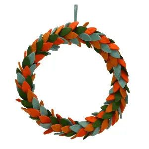 Felted Fall Leaves Wreath
