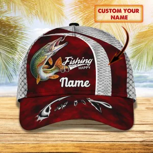 Fishaholic Northern Pike Fishing 10 - Personalize Name Cap  - Loop - Ntp-167